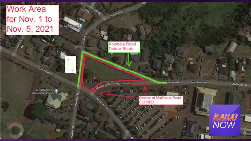 Road Closure Scheduled in Kapaʻa Kauai Now