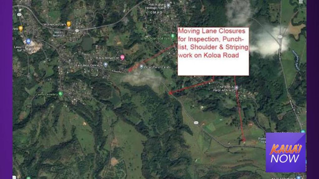 Roadwork Scheduled on Kōloa Road Kauai Now