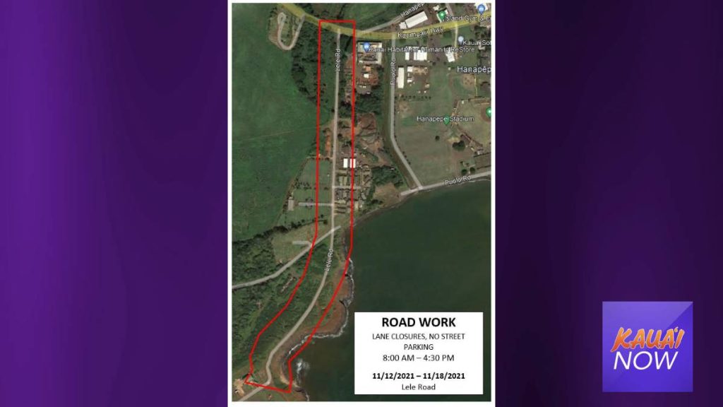 Road Resurfacing Work to Close Portions of Hanapēpē Kauai Now