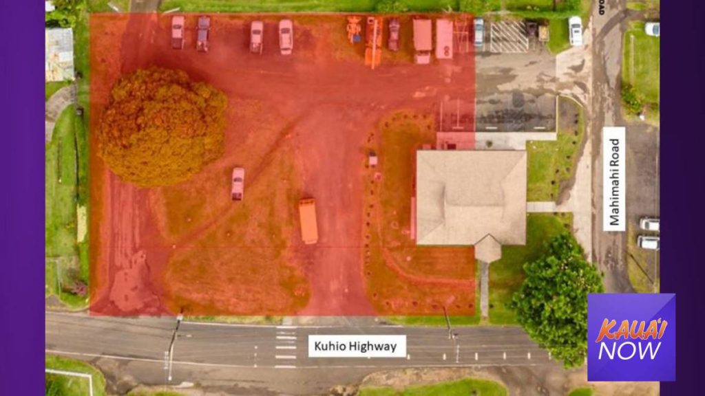 Portion of Hanalei Base Yard, Neighborhood Center Parking Lot Closed