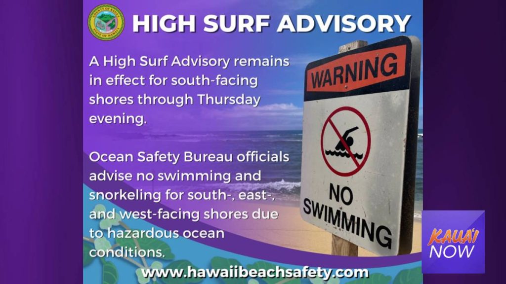 Safety Officials Advise No Swimming, Snorkeling For Most Kaua‘i Shores