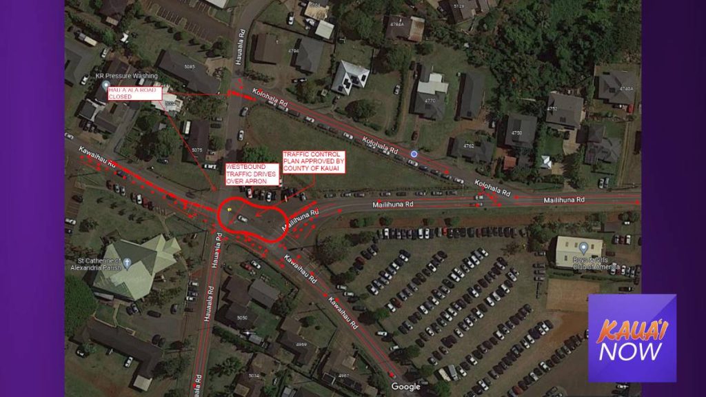 Lane Closures Scheduled in Kapa‘a Starting Next Week Kauai Now
