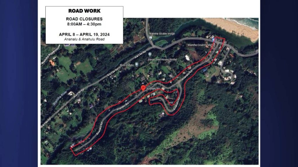Road resurfacing work scheduled in Hanalei Kauai Now