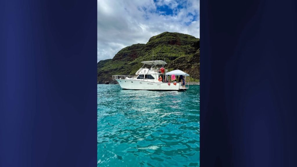 Vessel 11 Decisive anchored at Polihale on July 29, 2025, enjoying a ten-day cruise that is scheduled to return at the end of the week. (Picture Courtesy: Kaua'i Sea Scouts)