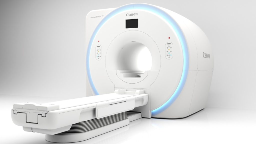 This is a rendering of the advanced Canon MR Vantage Galan 3 Tesla Supreme MRI machine, representing the latest in MRI technology. (Photo Credit: The Helmsley Charitable Trust)