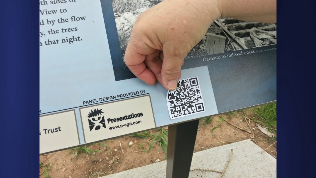 QR codes at Rapid City Park in South Dakota enhance unique and authentic visitor experiences. (Photo Credit: Friends of Rapid City Park)