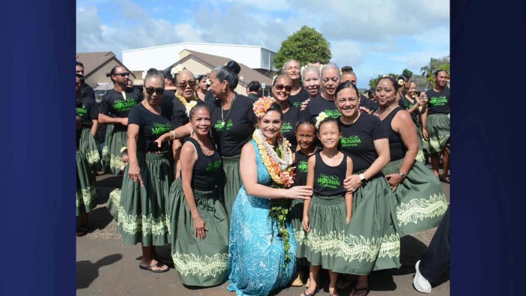 In May 2025, the West Side community celebrated Jaedyn Janae Puahaulani Pavao, who was named Miss Hula 2025 and the winner of the Merrie Monarch competition. She is the niece of Leināʻala Pavao-Jardin, kumu hula of Hālau Ka Lei Mokihana O Leināʻala. (Photo Credit: Xiomara Yamileth/Kauaʻi Now)