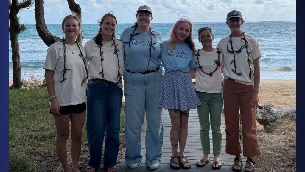 Members of Save Our Shearwaters and the Kauaʻi Endangered Seabird Recovery Project are all smiles after a successful seabird release on October 16, 2025. (Photo Credit: Xiomara Yamileth/ Kaua'i Now)