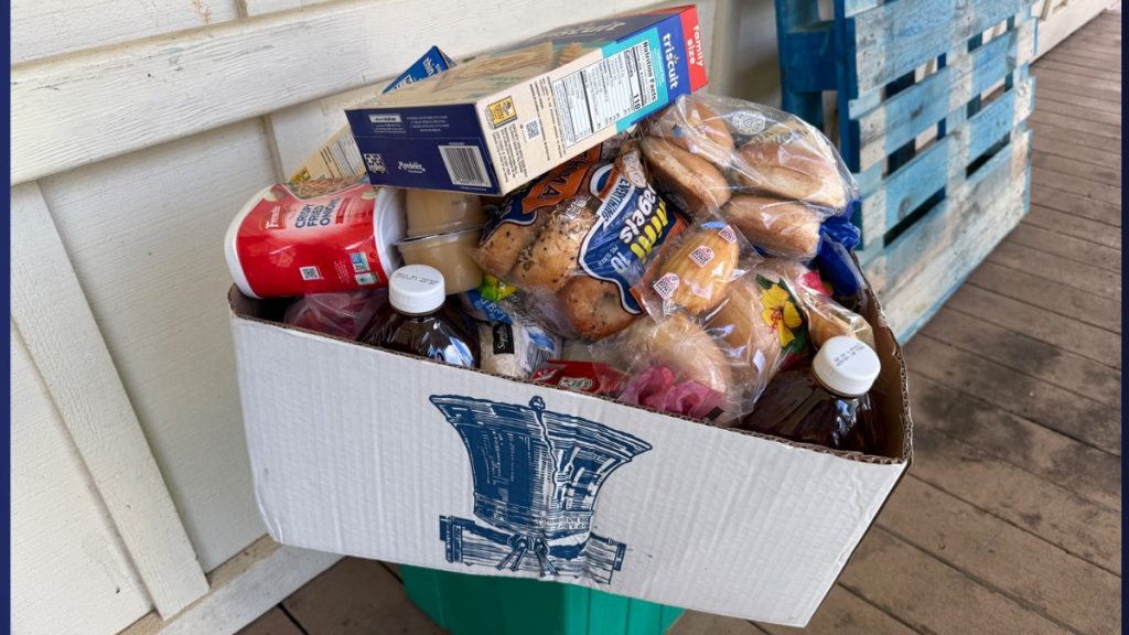 In Hanalei, about three tons of food are distributed weekly at St. William's Church. (Photo Credit: Xiomara Yamileth/ Kauaʻi Now)