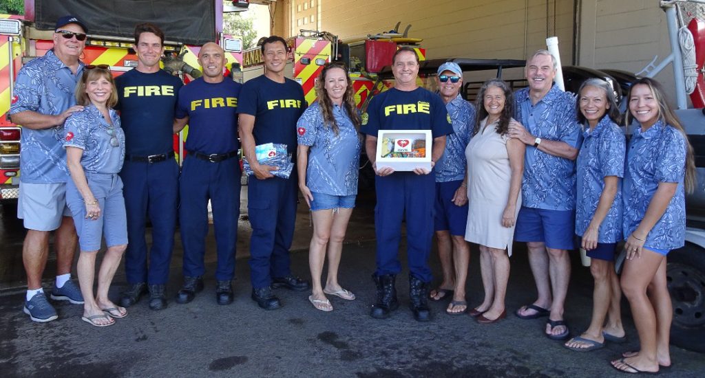 The North Shore Gives' second caravan stop was at the Hanalei Station, which houses both the Kaua’i Fire Department and the Police Department, on Oct. 28, 2025, during National First Responders' Day. (Photo Credit: Xiomara Yamileth/ Kaua'i Now)