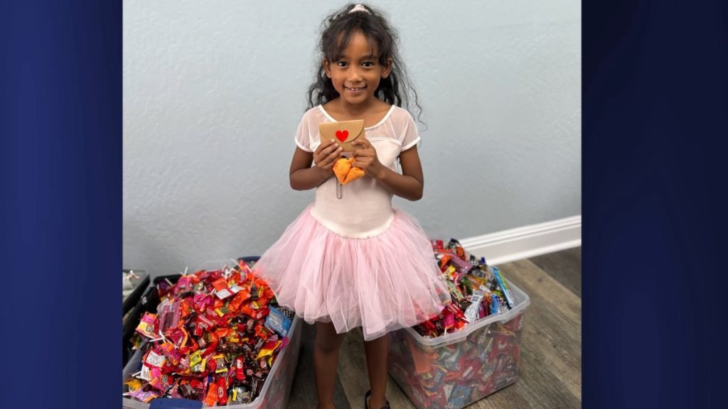 Sade, the 2024 Halloween Candy Buyback winner, received a $100 gift card from Kalāheo Dental Group. (Photo Credit: Kalāheo Dental Group)