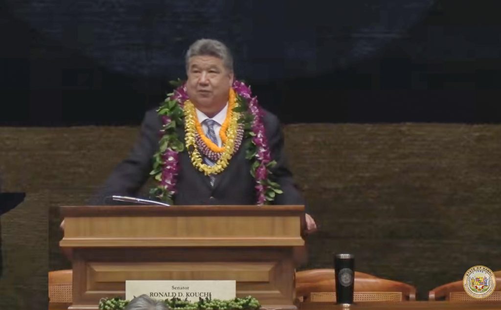 Hawai'i State Senate President Ronald Kouchi of Kaua'i (Screenshot)