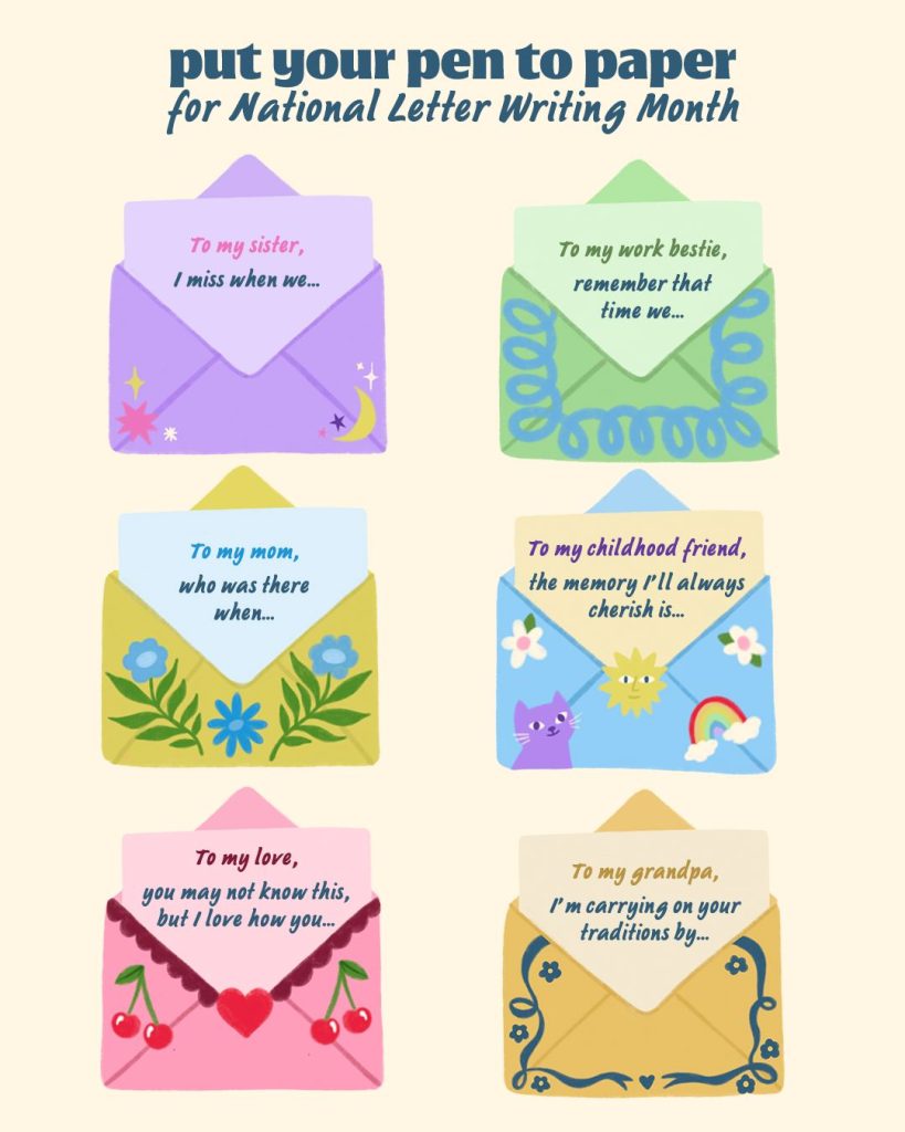 Put your pen to paper during National Letter Writing Month in April. (Image Courtesy: U.S. Postal Service)