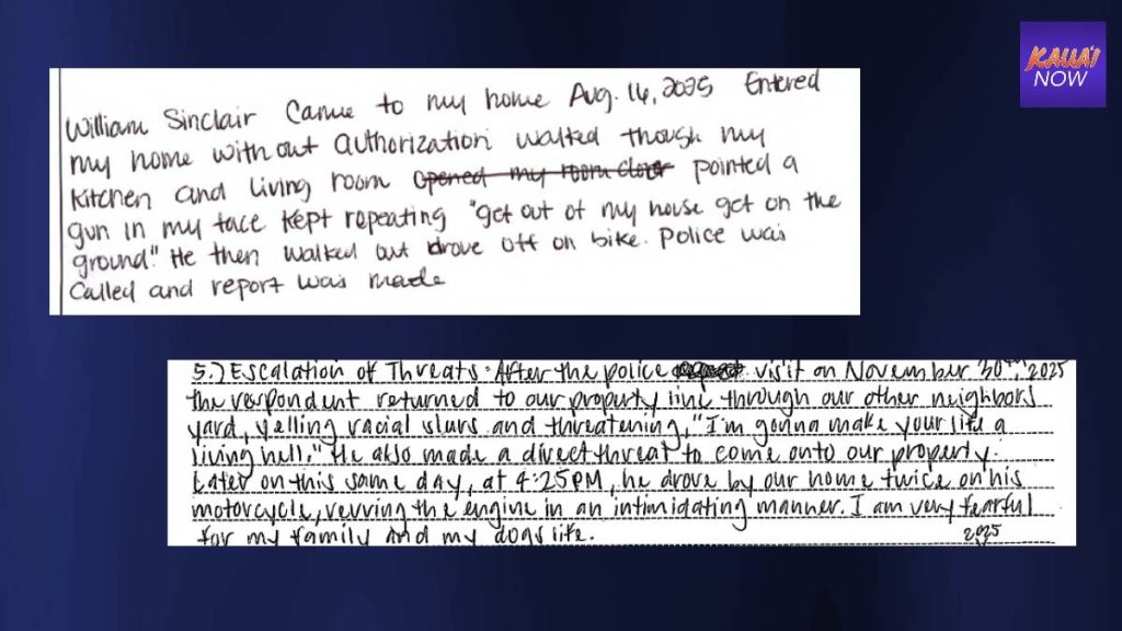 William Billy Sinclair had two restraining orders against him by three neighbors who claimed he threatened them with violence, including with a knife and gun. (Fifth Circuit Court documents)