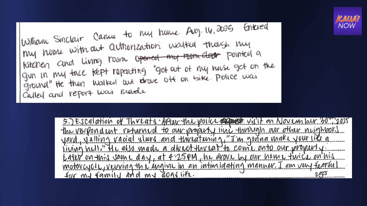 William "Billy" Sinclair had two restraining orders against him by three neighbors who claimed he threatened them with violence, including with a knife and gun. (Fifth Circuit Court documents)