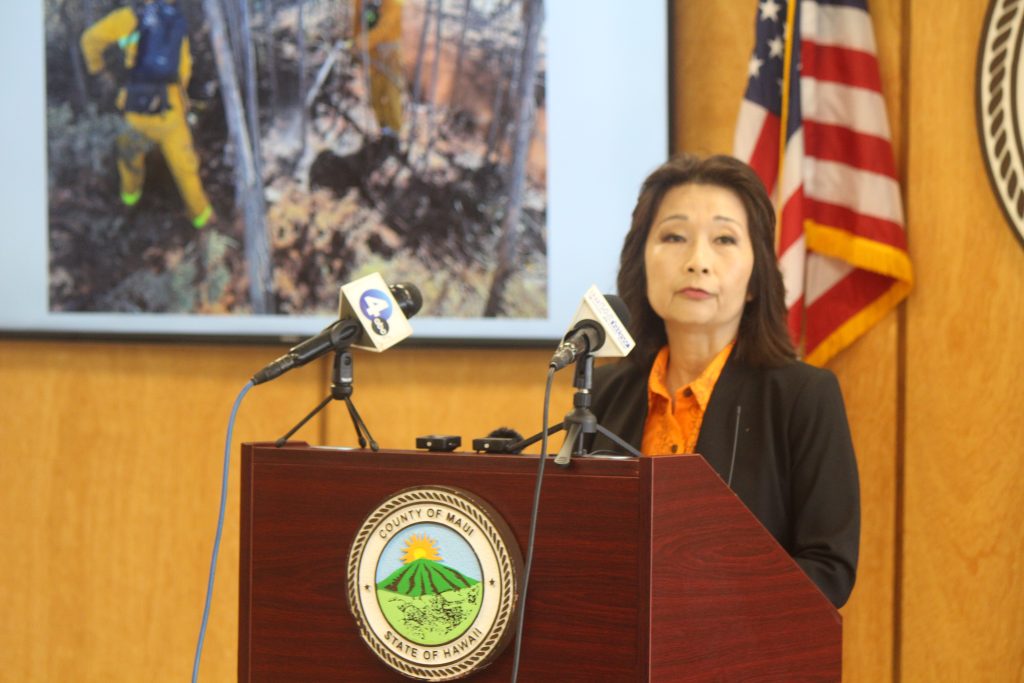 Acting Gov. Sylvia Luke. PC: Wendy Osher (7.15.24)