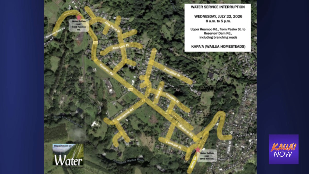 Department of Water plans repairs, intermittent outages along upper Kuamoʻo Road