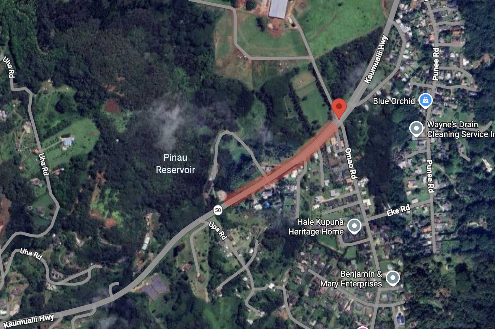 Department of Transportation declare traffic emergency zone after finding a subsurface void under Kaumualiʻi Highway in ʻŌmaʻo