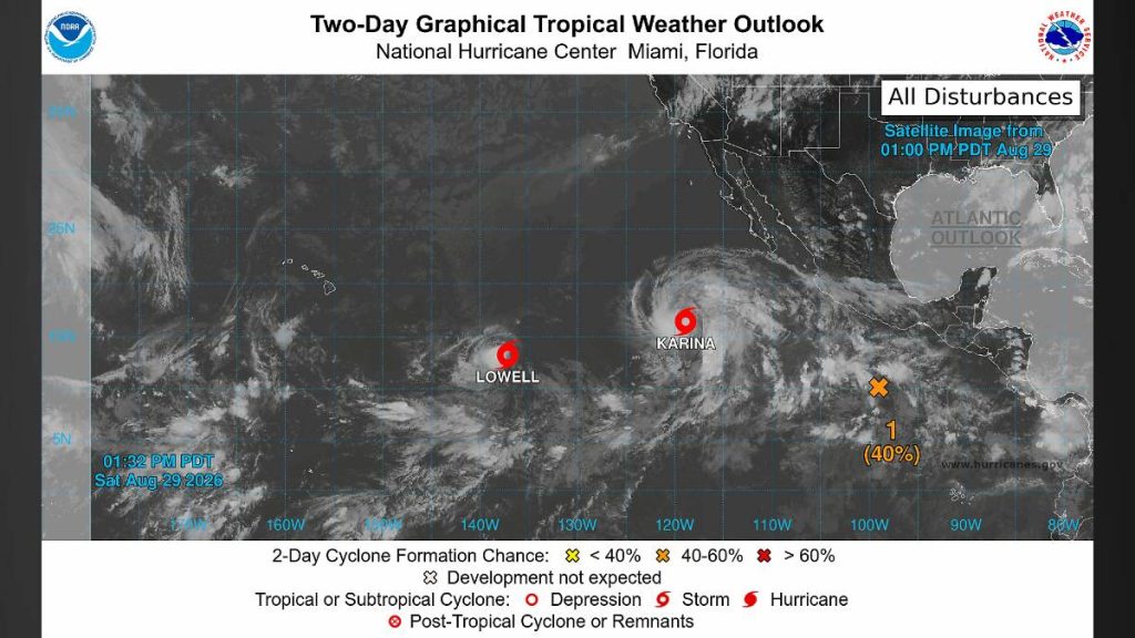Courtesy Graphic: National Hurricane Center and Central Pacific Hurricane Center website