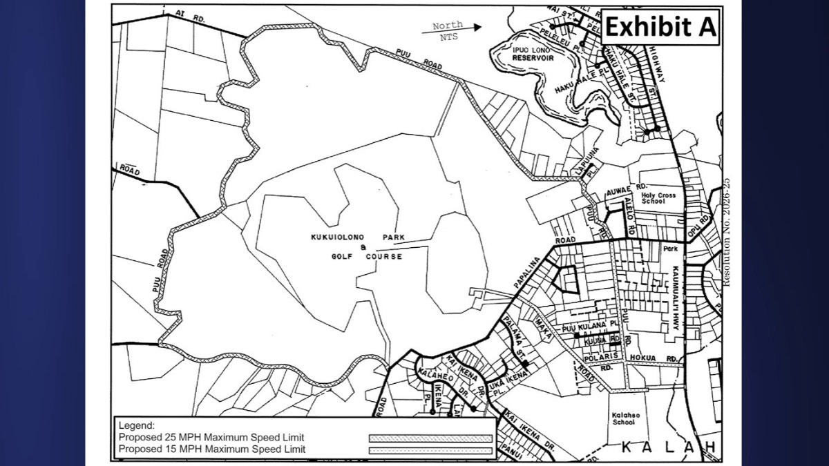 Kauaʻi County moves to expand 15-mph school area speed limits around Kalaheo Elementary School