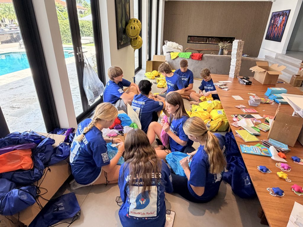 Twenty-three students in Fort Lauderdale assembled care packages to send to kids in Kauaʻi who were affected by Hurricane Lowell. (Photo Credit: Kids4KidsRelief)
