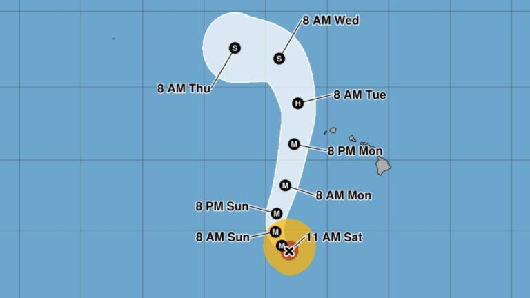 Lowell expected to turn toward west-northwest by tonight; hurricane watch likely required later today for Kauaʻi County