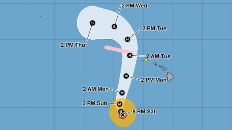 Category 4 Hurricane Lowell holding steady; tropical storm conditions possible by late Monday for Kauaʻi County
