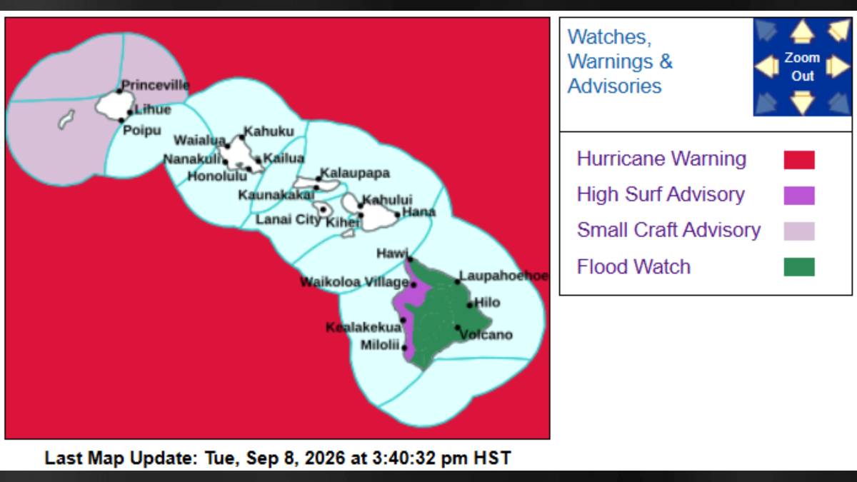 All advisories, watches, warnings previously in effect for Kauaʻi County canceled