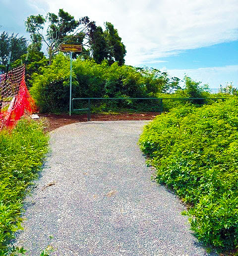 The Kaumumene Trail, also known as Hideaways Trail, in Princeville. (Photo Credit: Kauaʻi County)