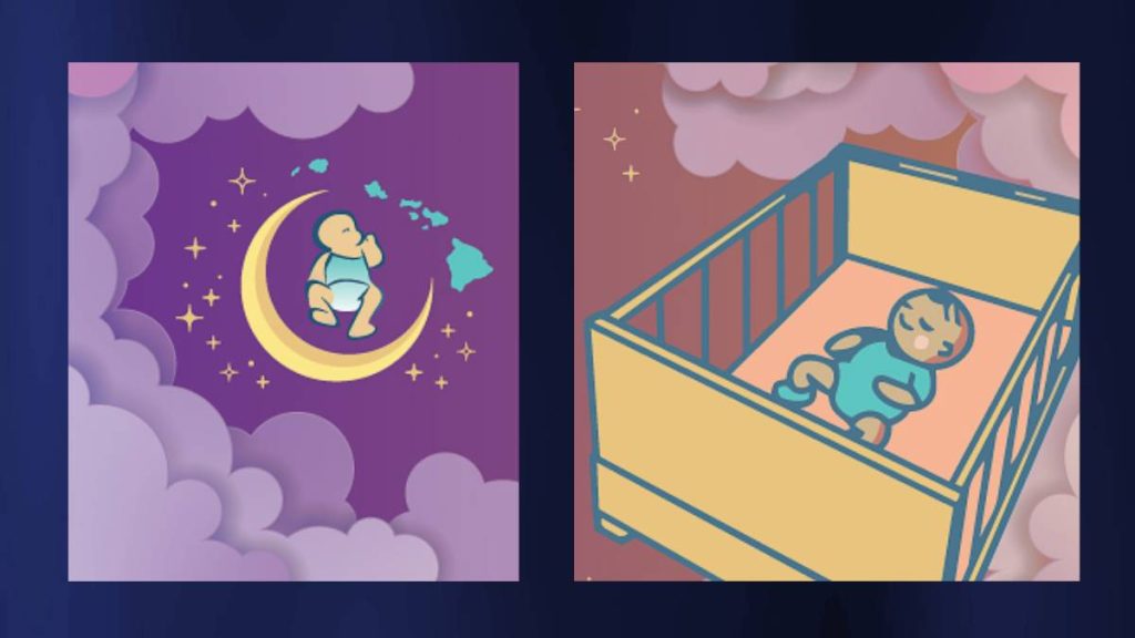 October is Safe Sleep Awareness Month. (Art: Hawaiʻi Department of Health)