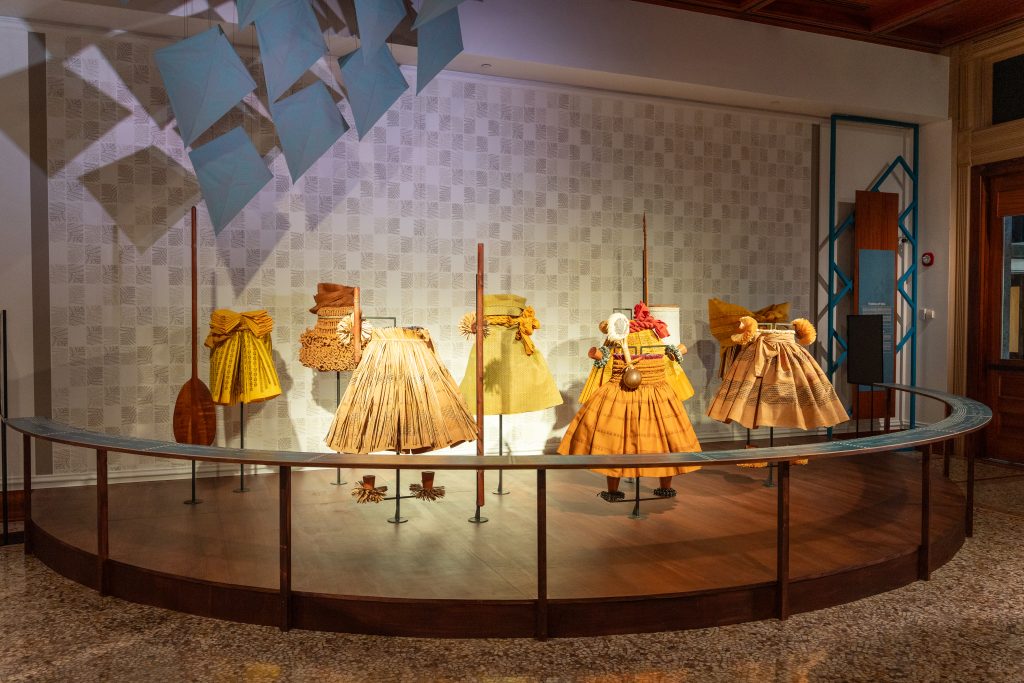 Two new exhibits, with art by the late kuma hula Nālani kanakaʻole, at Bishop Museum on Oʻahu