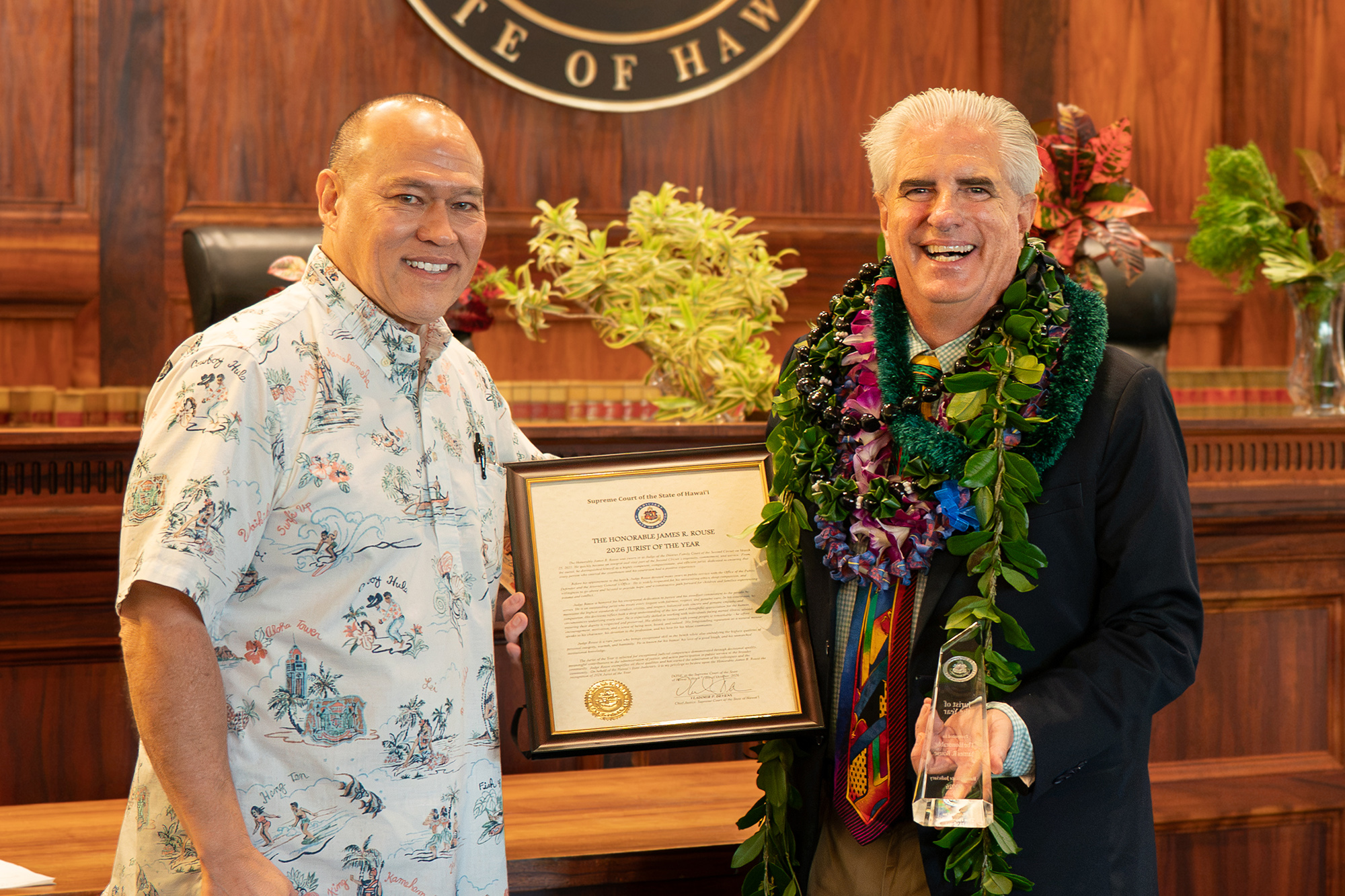 Maui family court judge, judiciary employees honored during Jurist of the Year awards