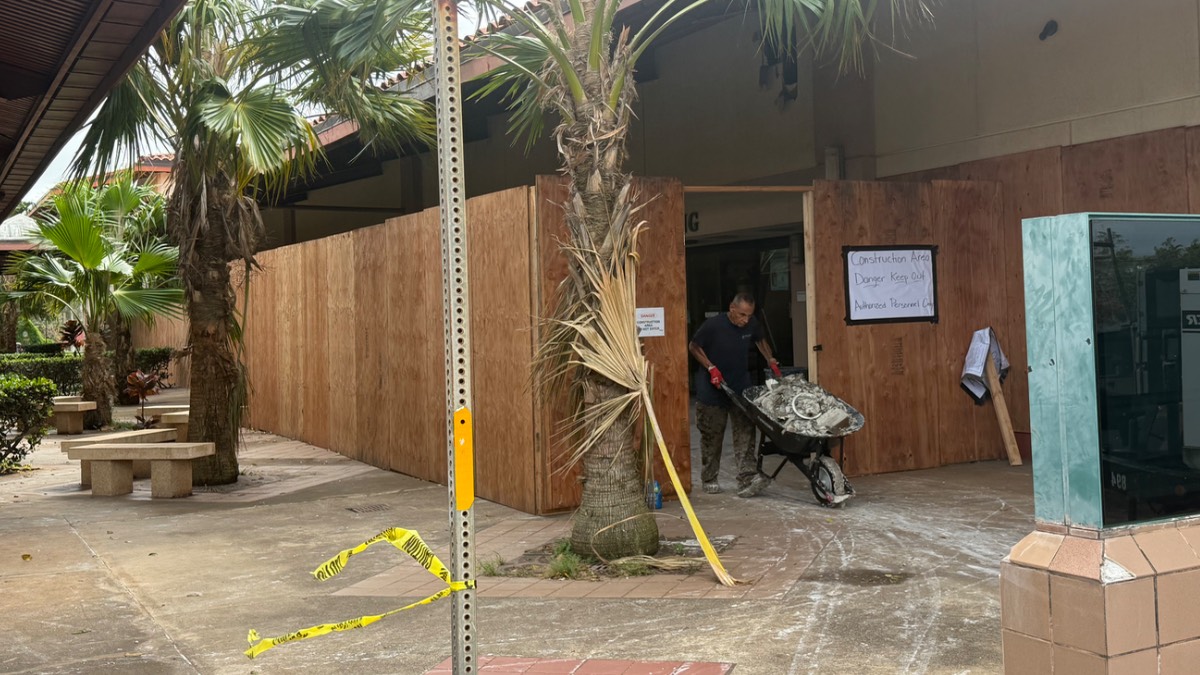 Rebuilding of Kauaʻi County’s Kāpule Building from extensive fire damage remains in early stages