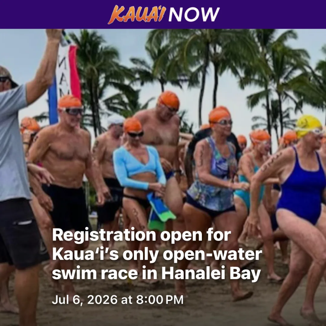 Registration open for Kauaʻi's only open-water swim race in Hanalei Bay